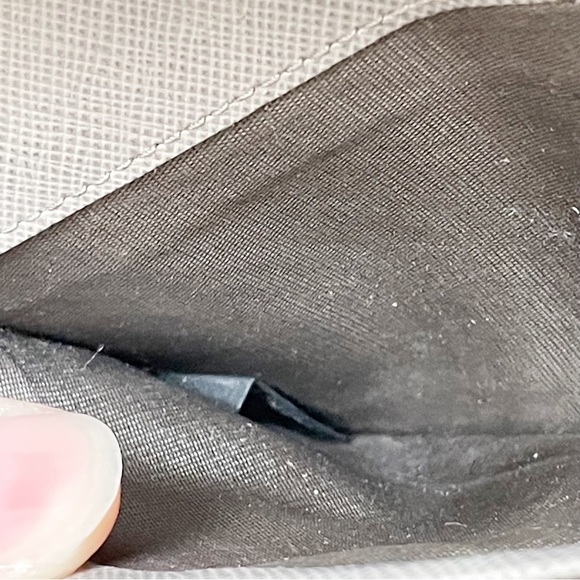 Prada gray saffiano leather long snap wallet with card ID wallet - Picture 7 of 11